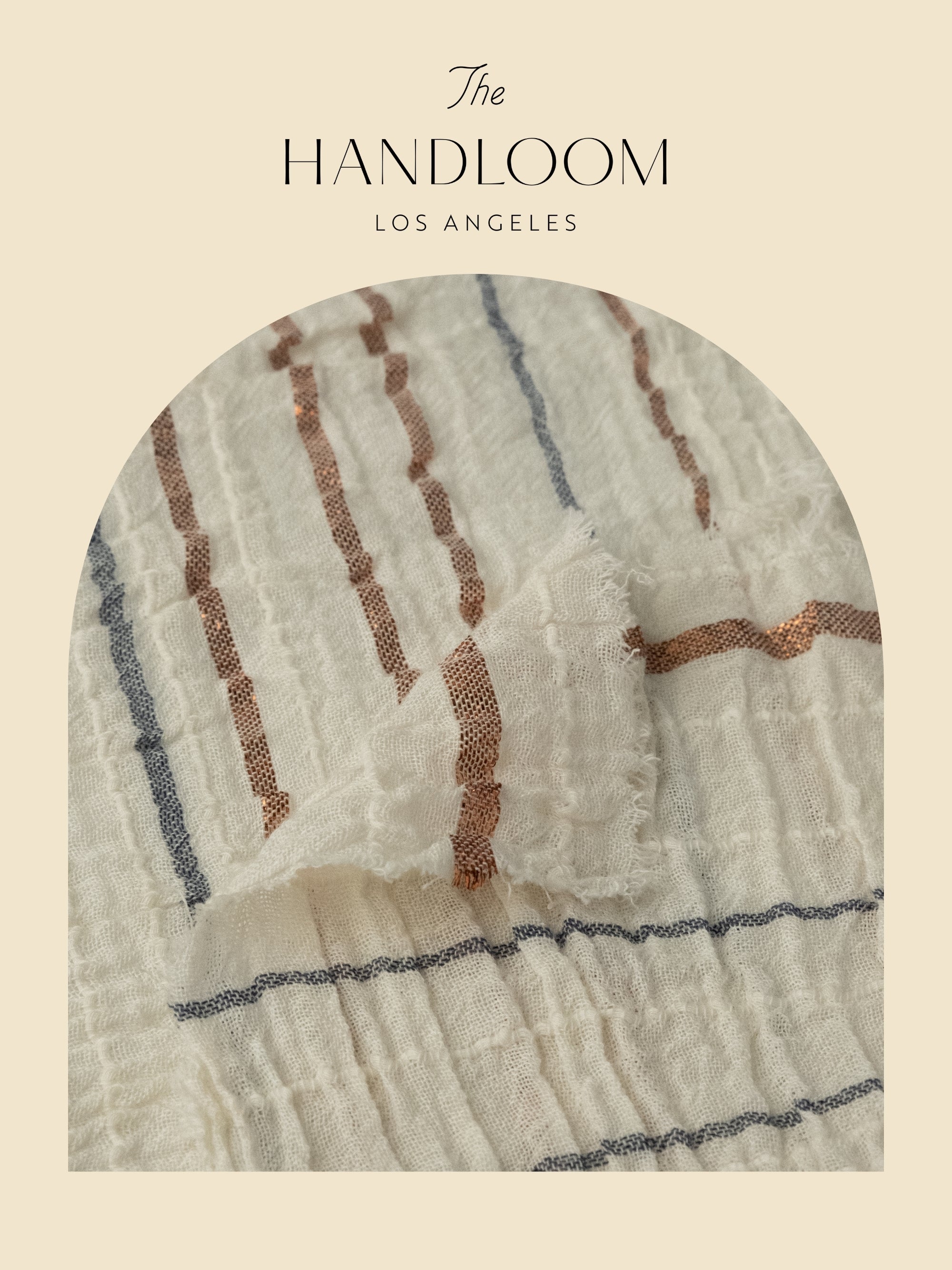 Canggu Maxi Dress Natural With Stripes - The Handloom