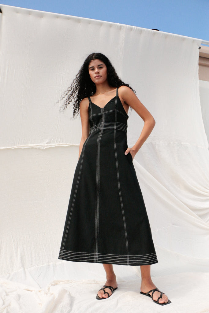 Eva Maxi Dress Black - The Handloom