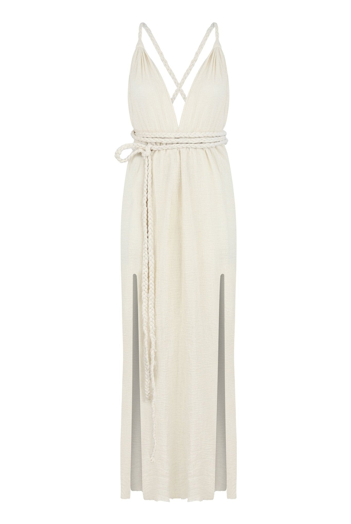 Muse Braided Straps Dress Black - The Handloom