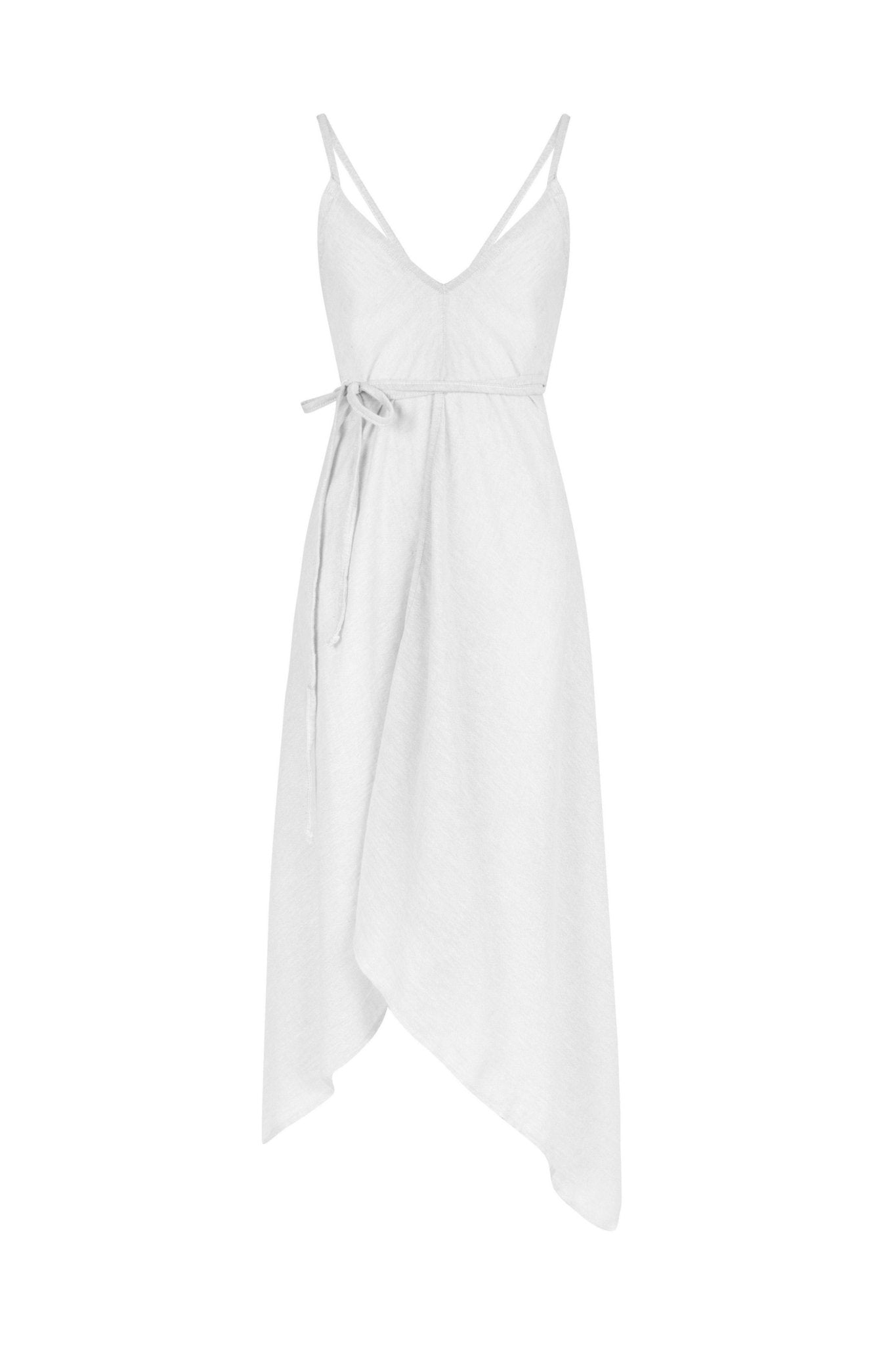 Sage Maxi Dress White - The Handloom