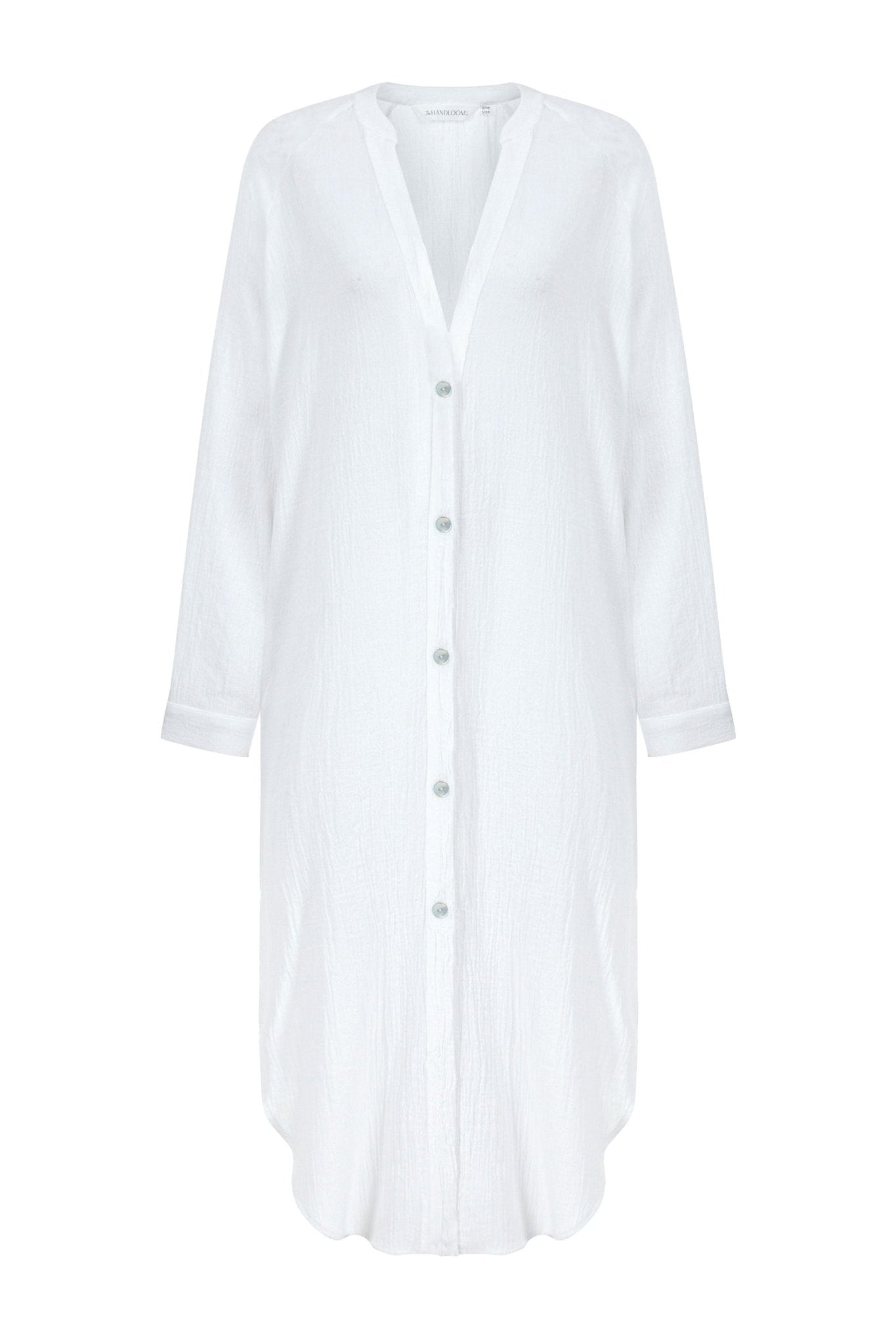 Terra Shirt Dress White - The Handloom