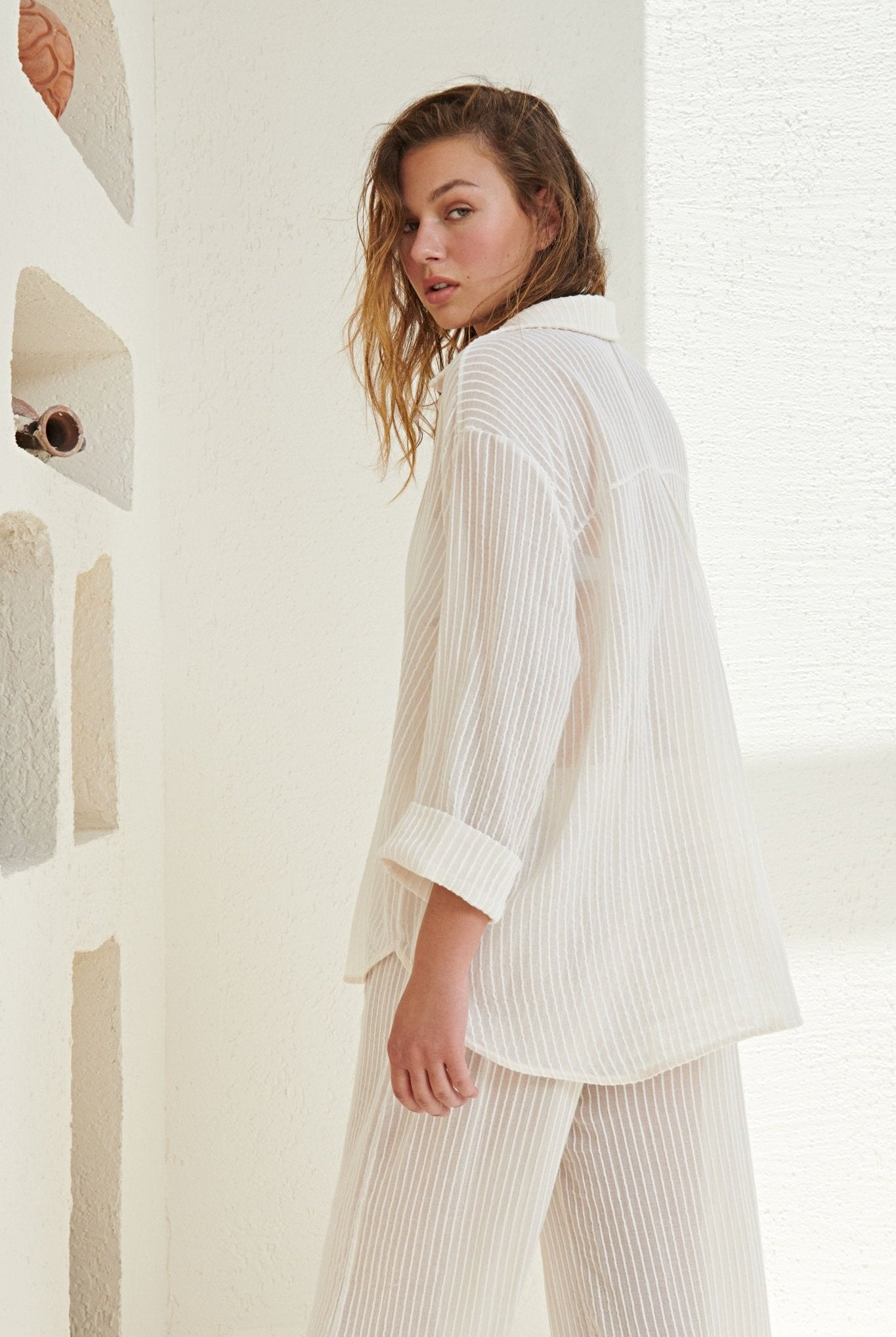 Voyage Set White Stripes - The Handloom