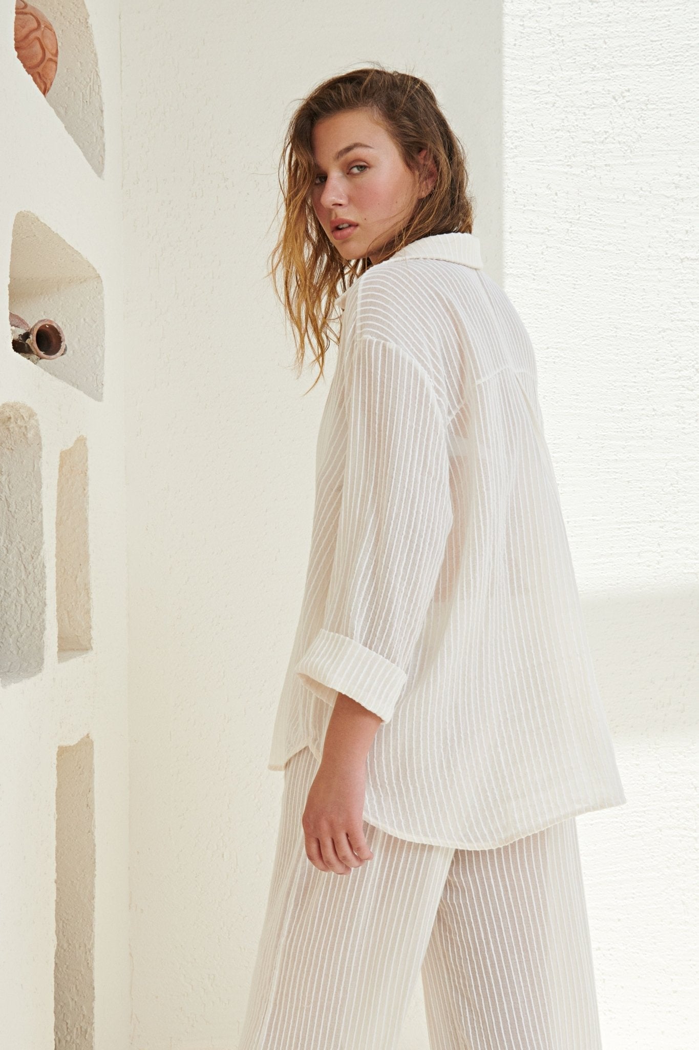 Voyage Set White Stripes - The Handloom