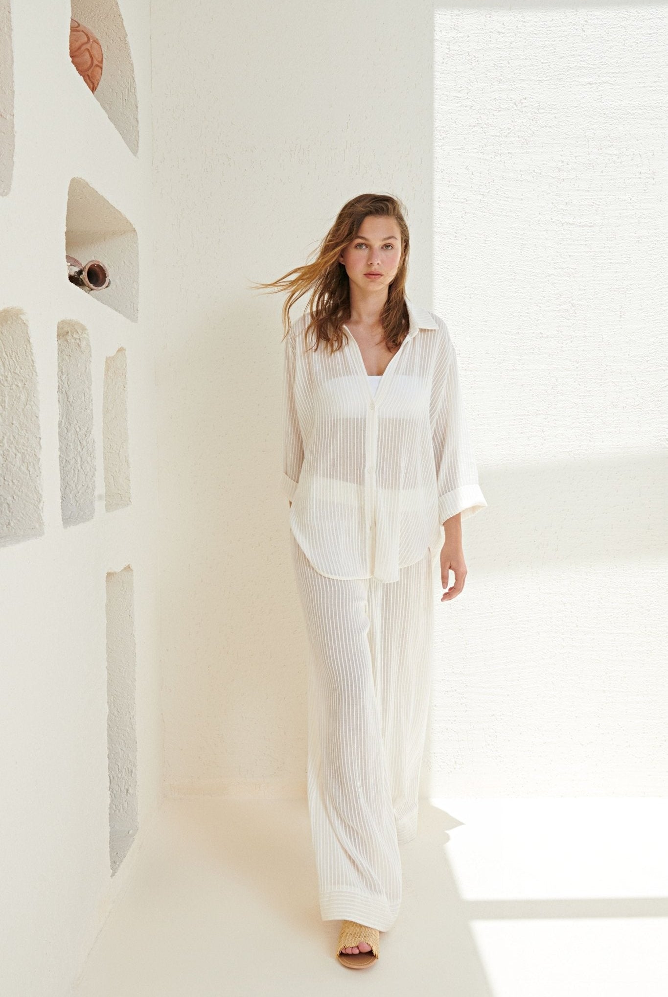 Voyage Set White Stripes - The Handloom