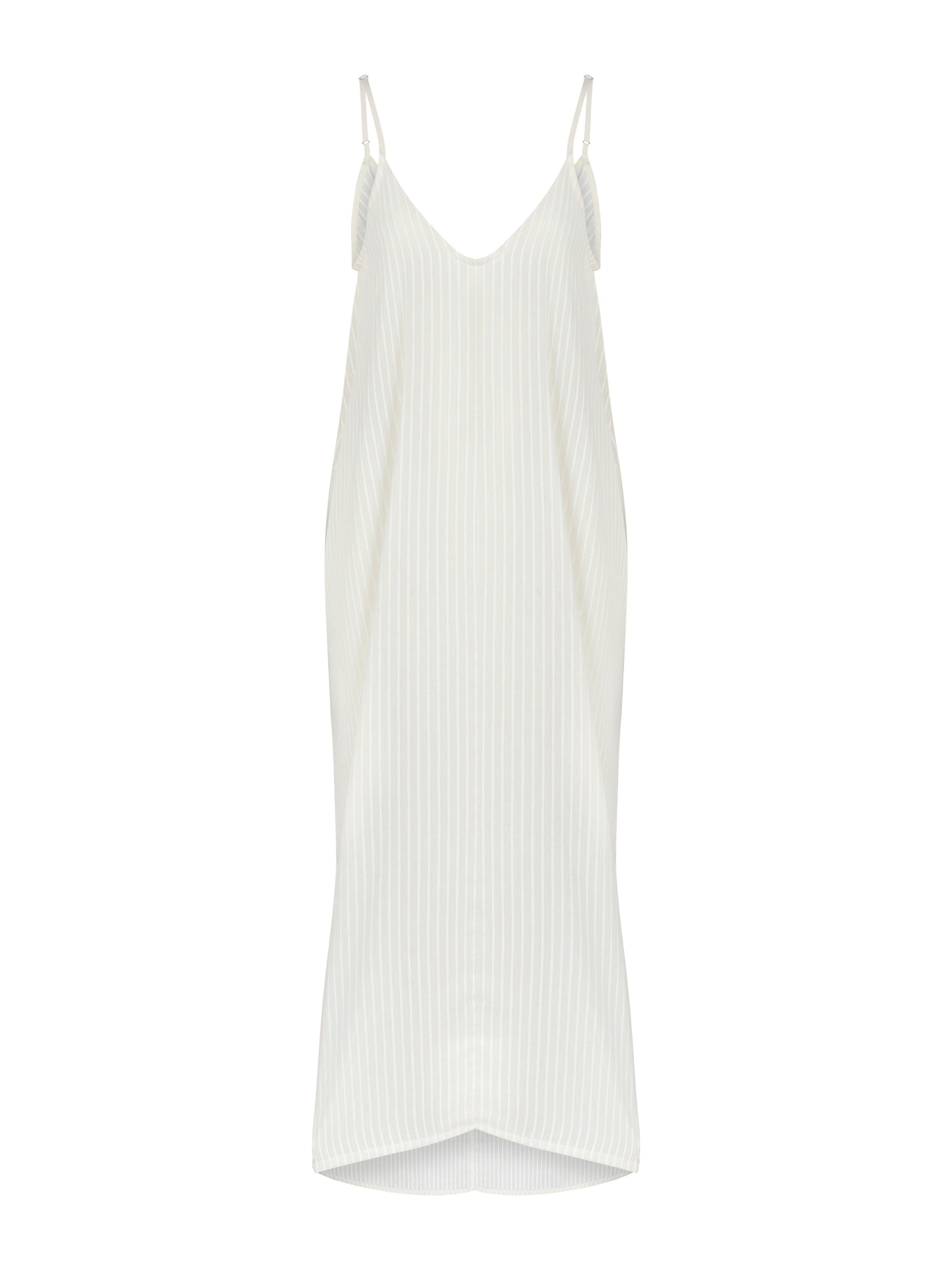 Yaz Maxi Dress White Stripes - The Handloom