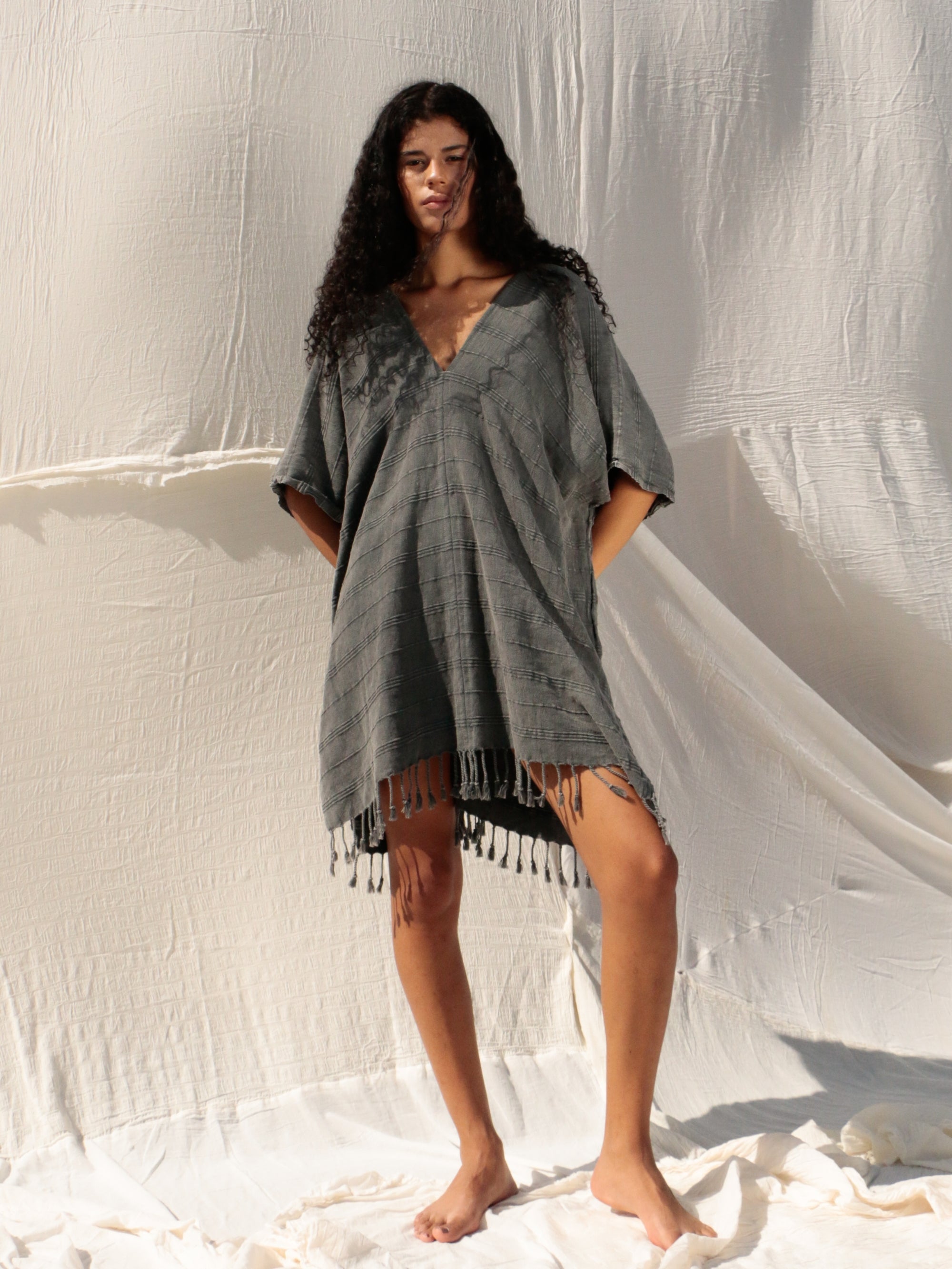 Nomad Kimono Vintage Black - The Handloom