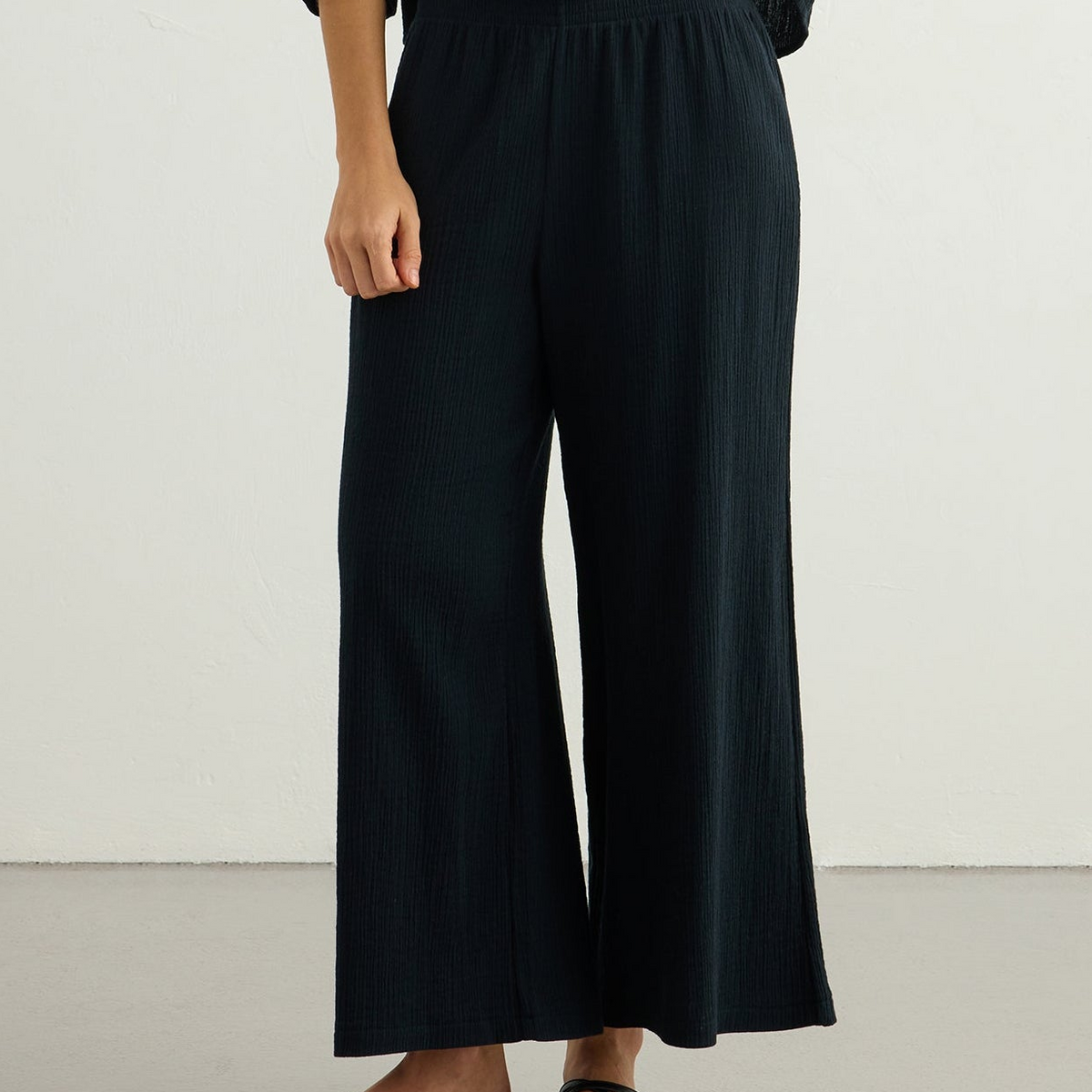 Black Palazzo Pants – Turkish Cotton | The Handloom