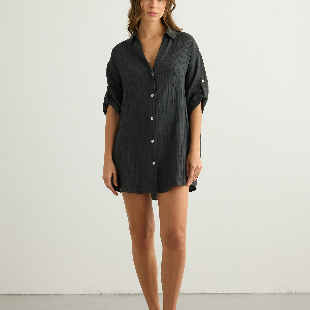 oversize shirt dress women Pink Printed Oversized Shirt Dress