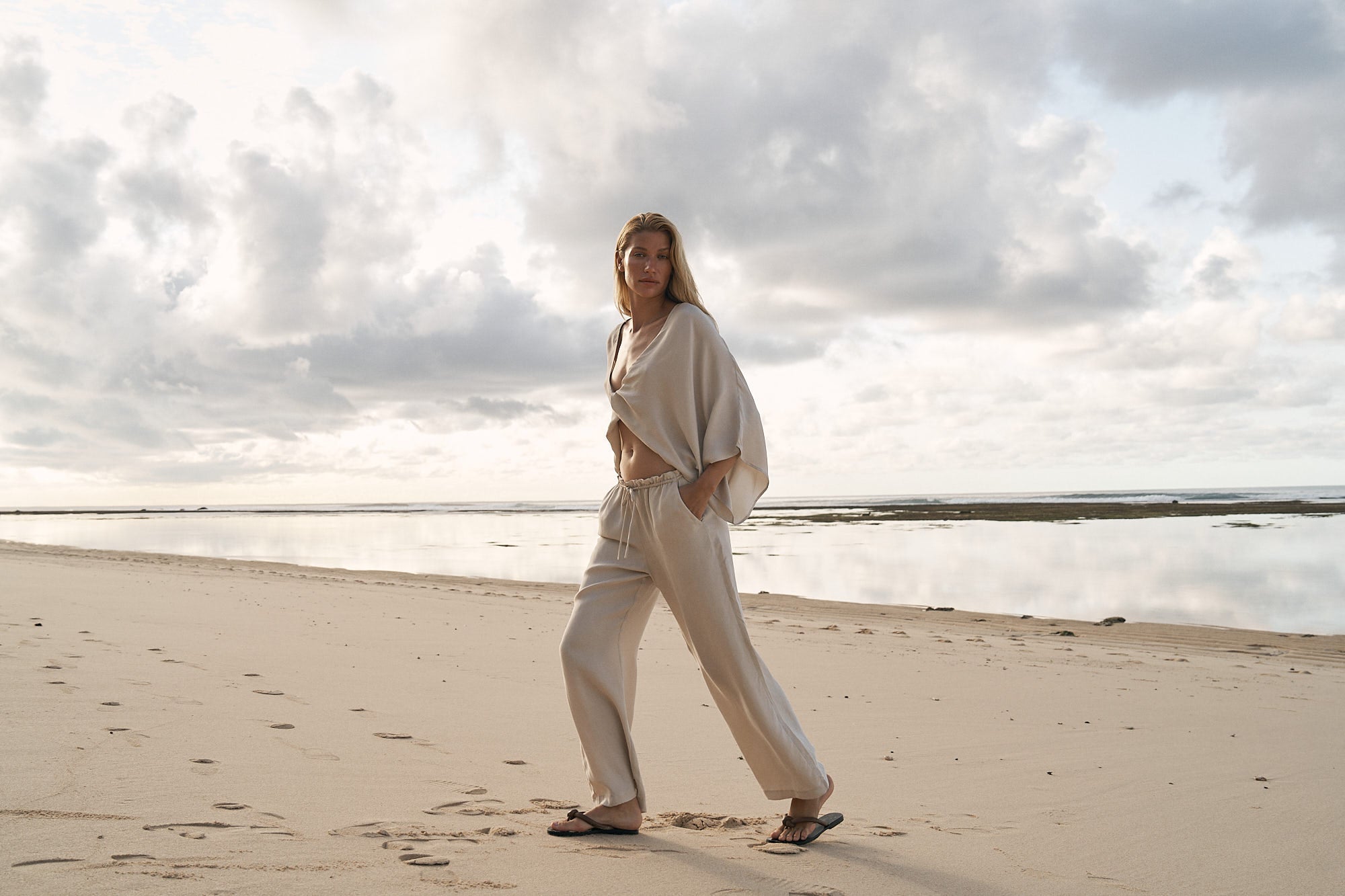 Sand Tie Waist Pants – Sustainable Tencel | The Handloom