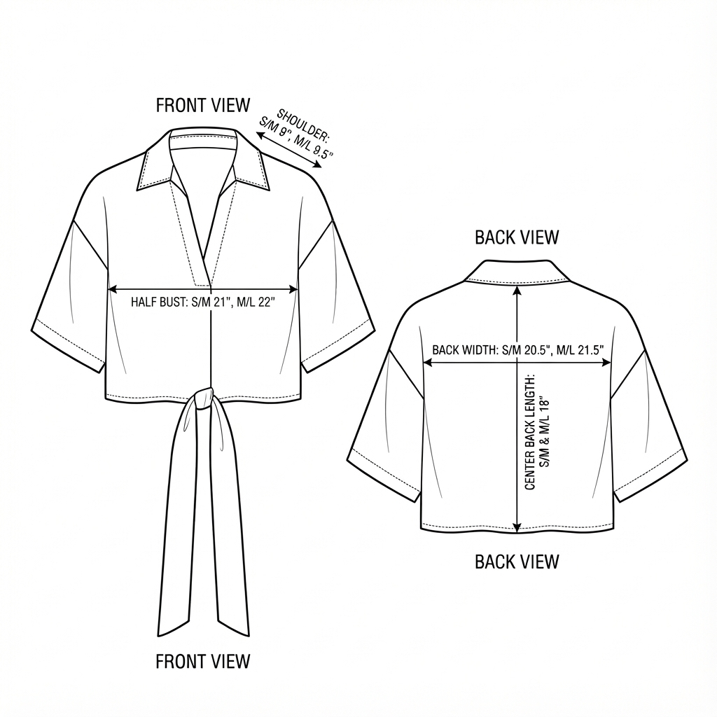 Size chart for Lucid Tie Shirt - Khaki Green