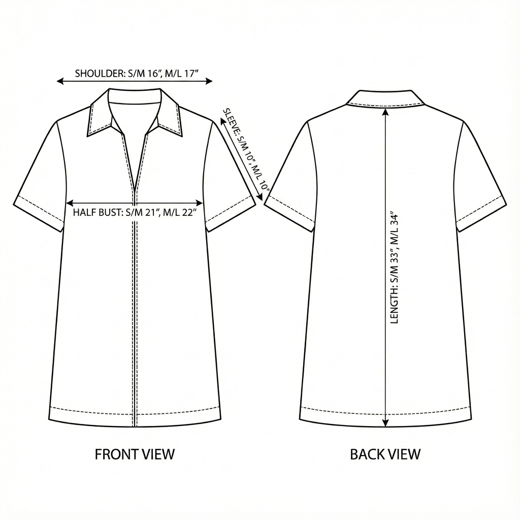 Size chart for Mae Popover Mini Dress - Navy