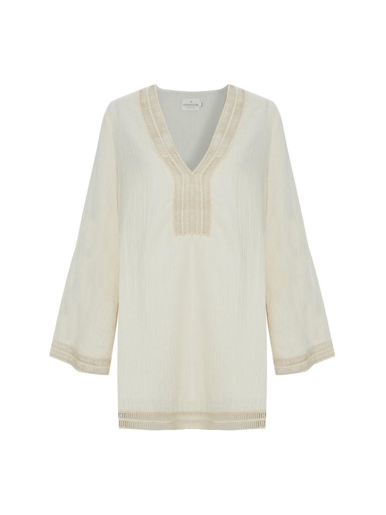 Positano Dress White Embroidery