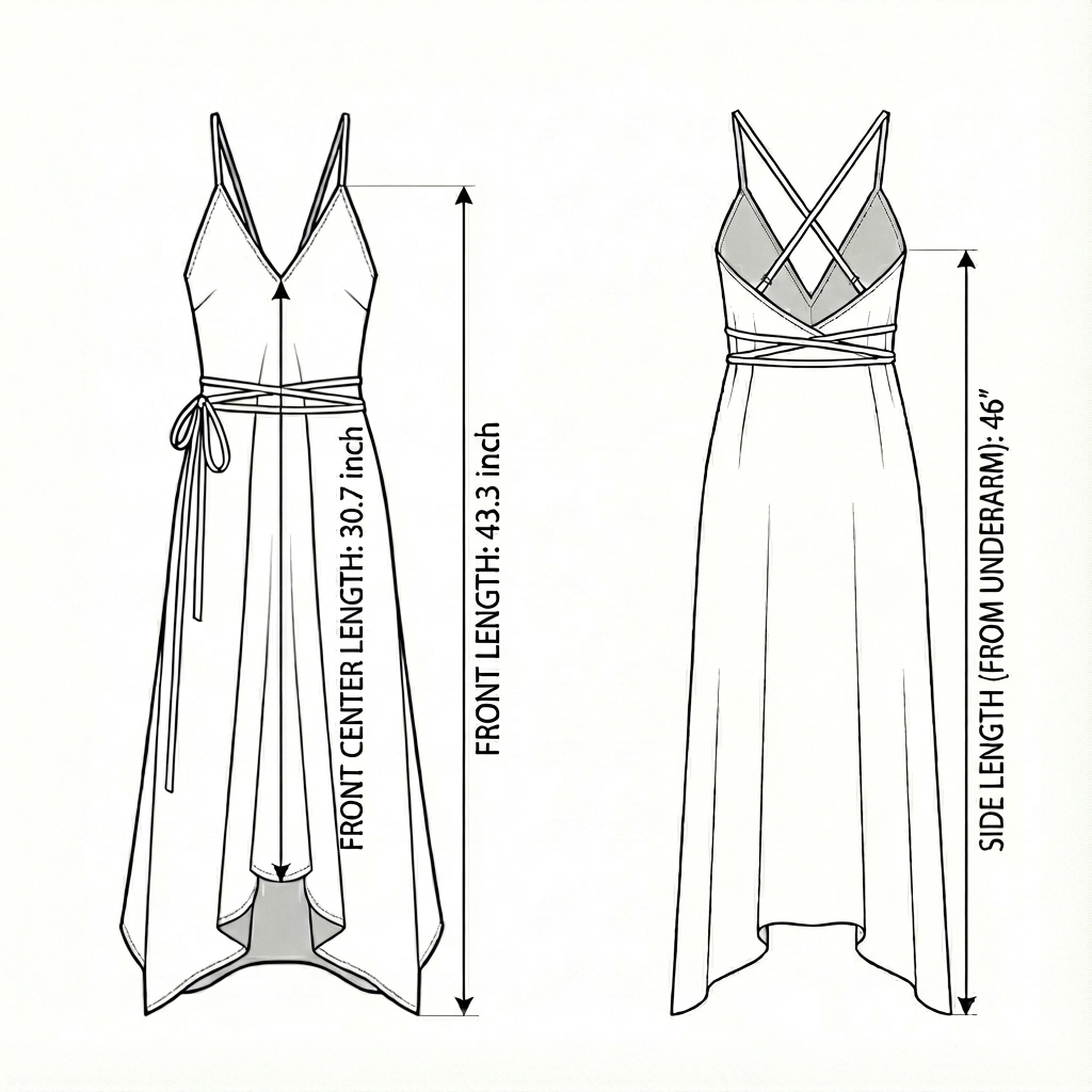 Size chart for Sage Maxi Dress - Black
