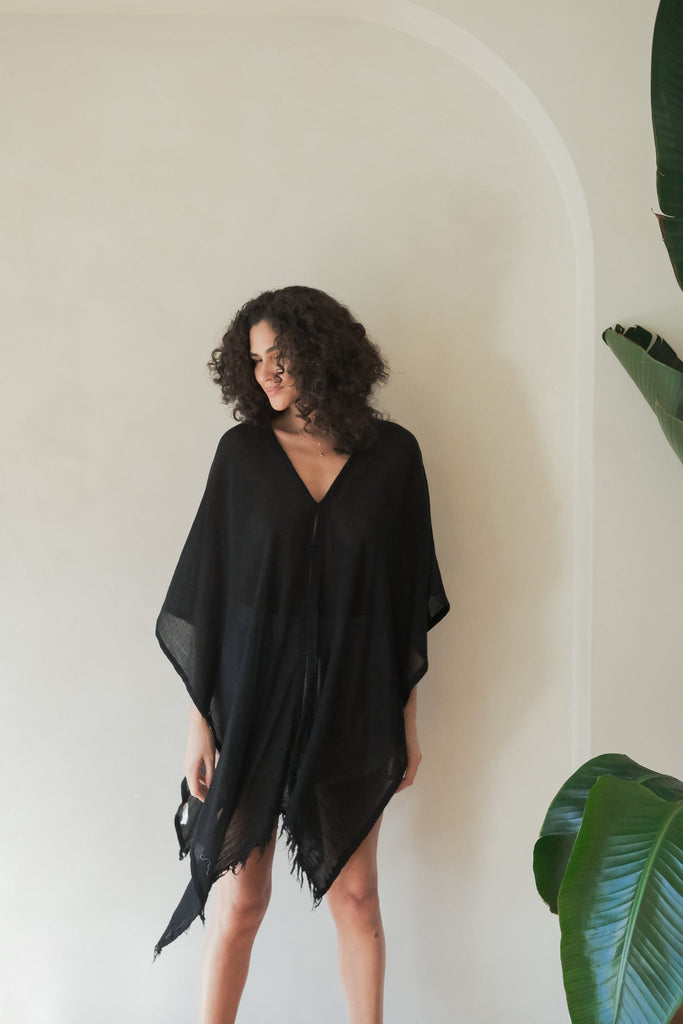 Ava Kimono Black - The Handloom