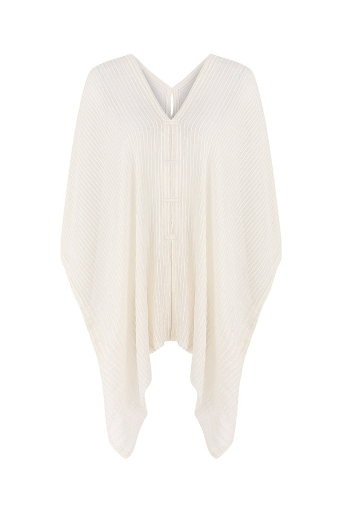 Ava Kimono White Stripes - The Handloom