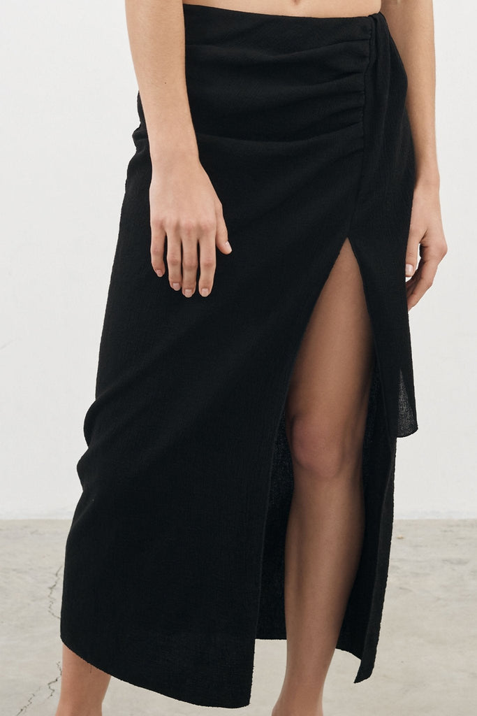 Bella Maxi Skirt Black - The Handloom