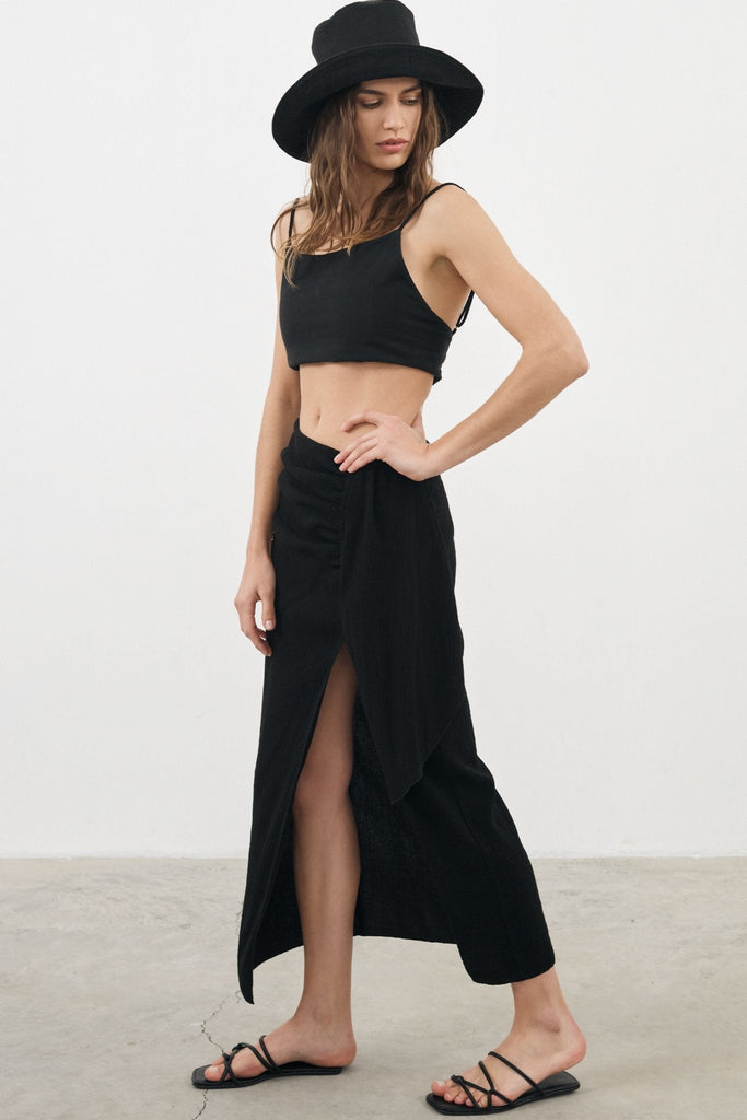 Bella Maxi Skirt Black - The Handloom
