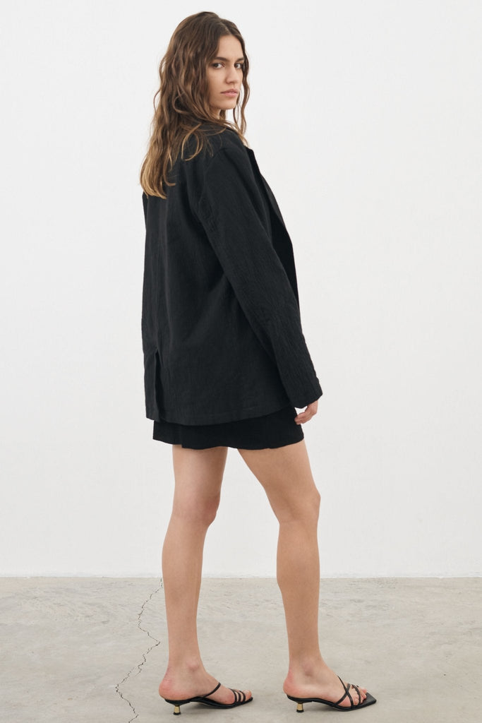 Bella Mini Skirt Black - The Handloom