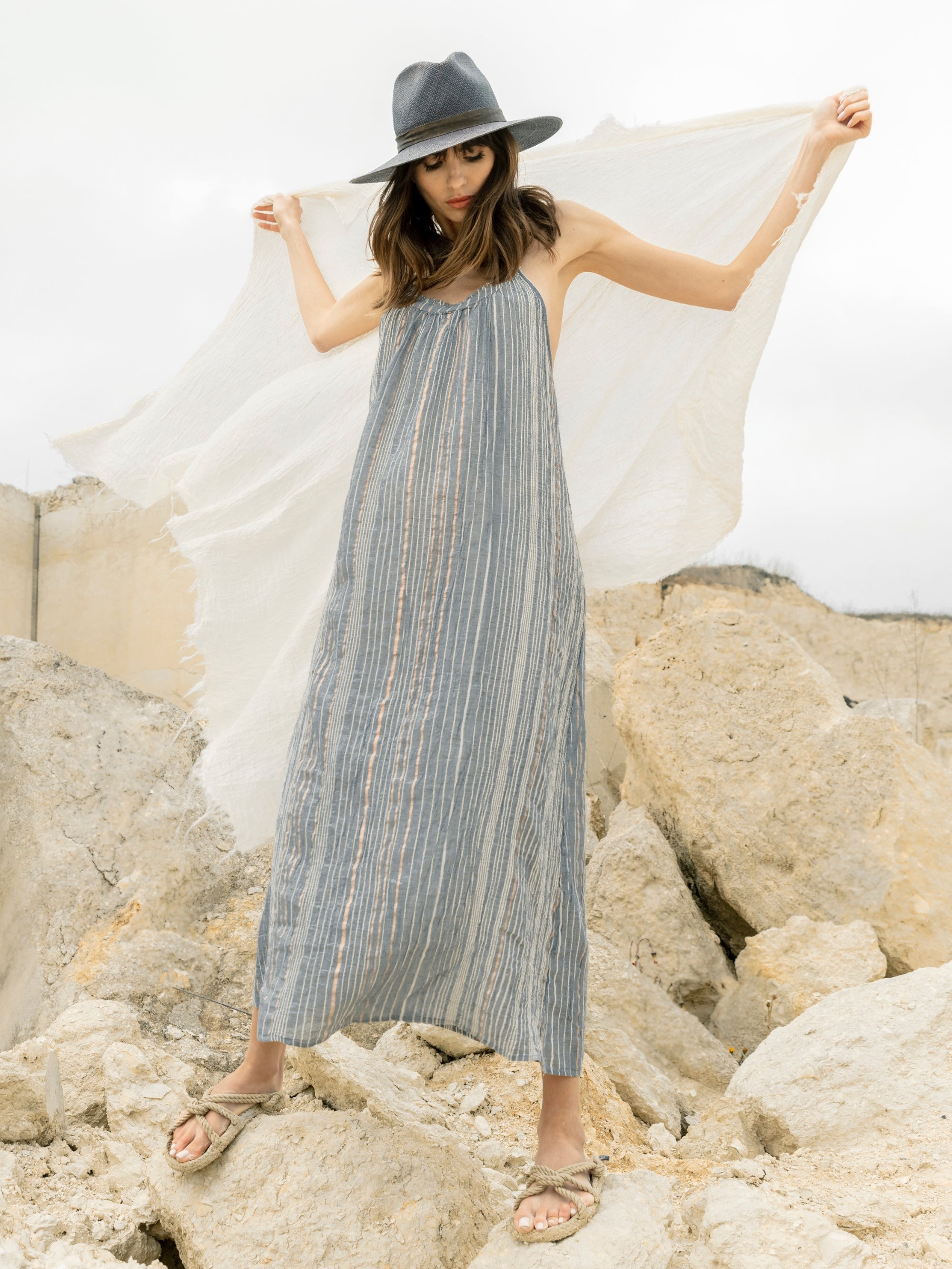 Zara striped maxi dress Clearance
