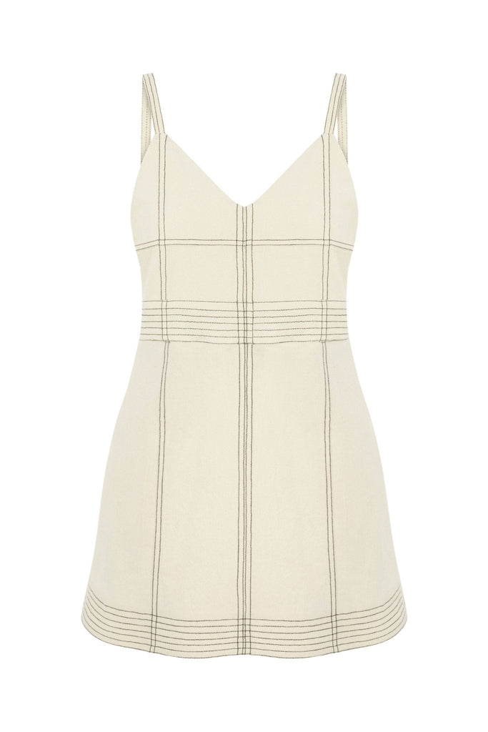 Eva Mini Dress Natural - The Handloom