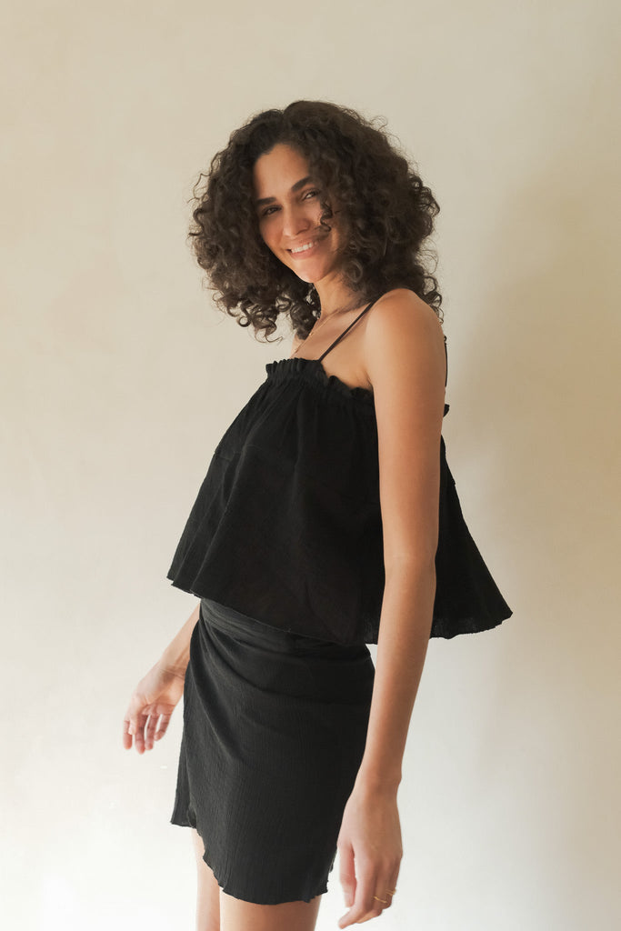 Ivy Top Black - The Handloom