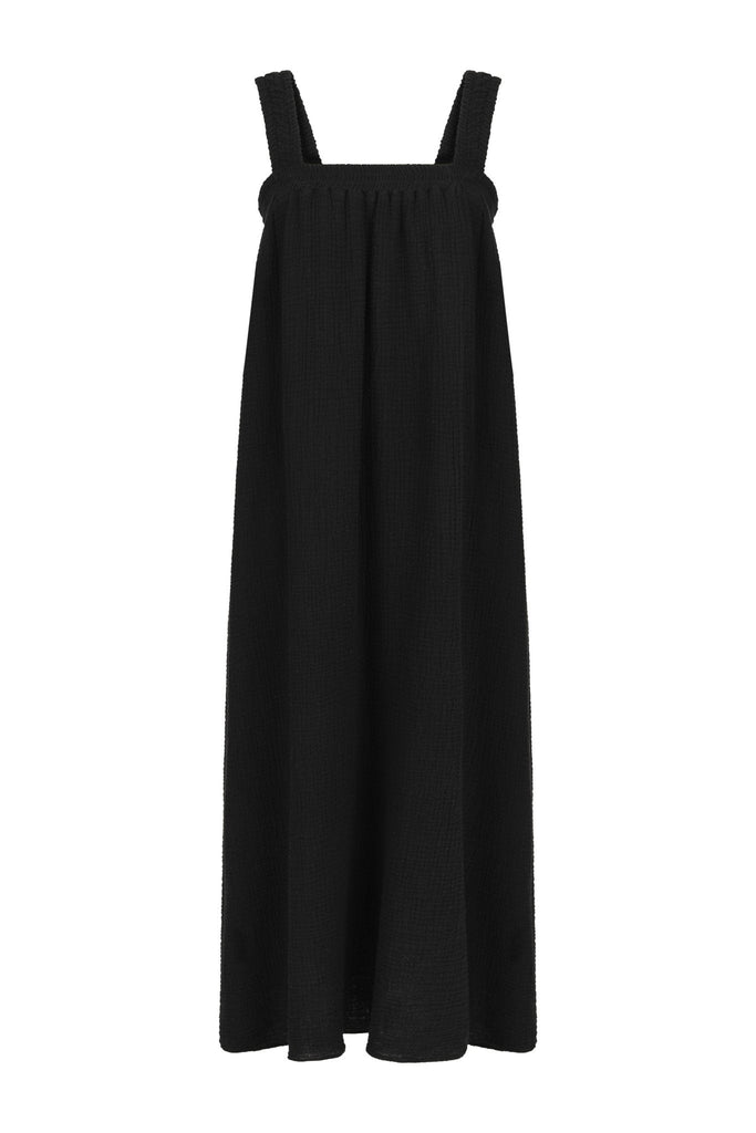Noa Straps Maxi Dress Black - The Handloom