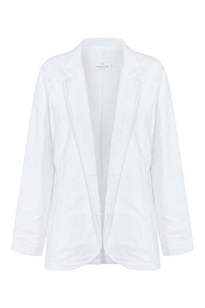 Pera Blazer White - The Handloom