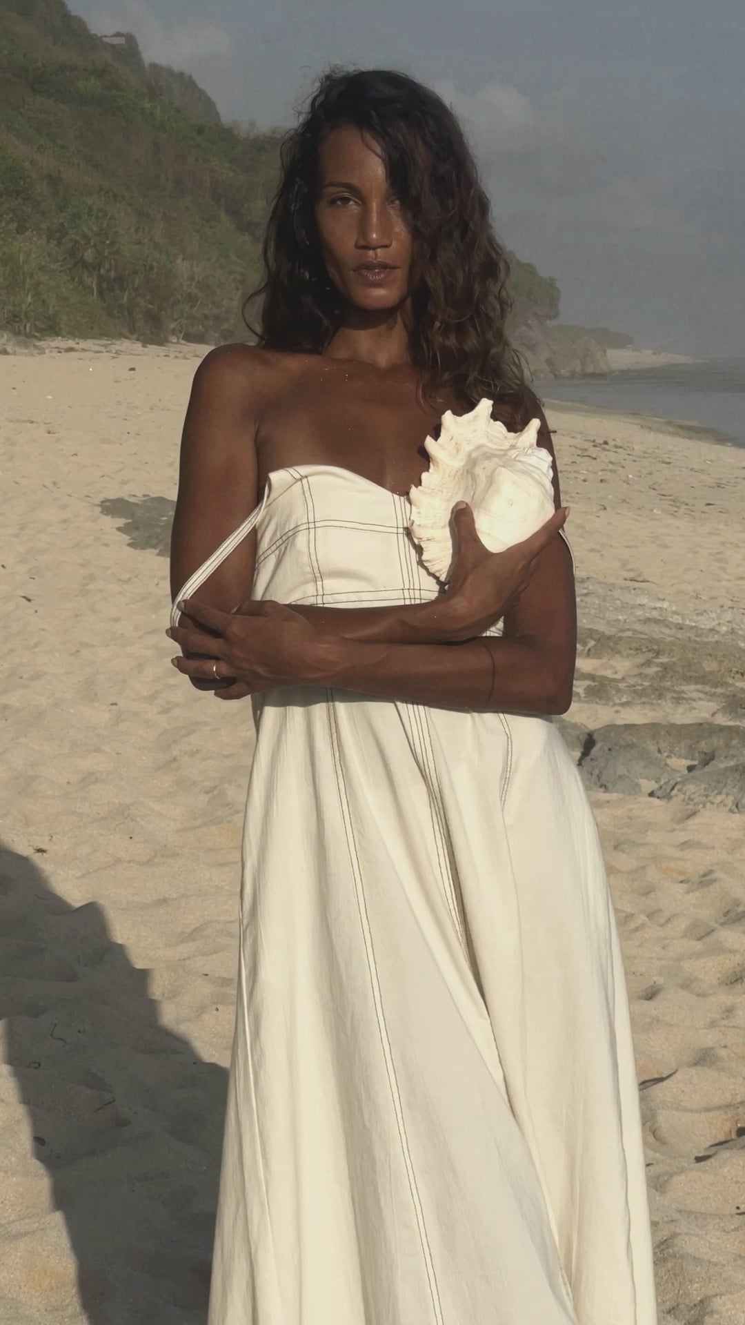 Eva Maxi Dress - Natural | The Handloom