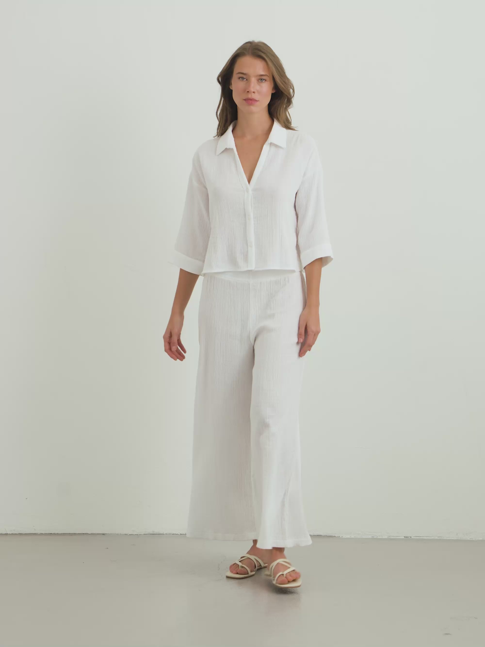 White Palazzo Pants – Turkish Cotton | The Handloom