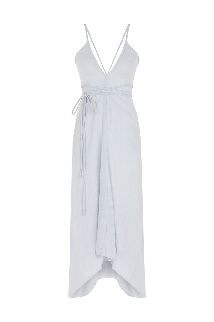 Sage Maxi Dress Baby Blue - The Handloom