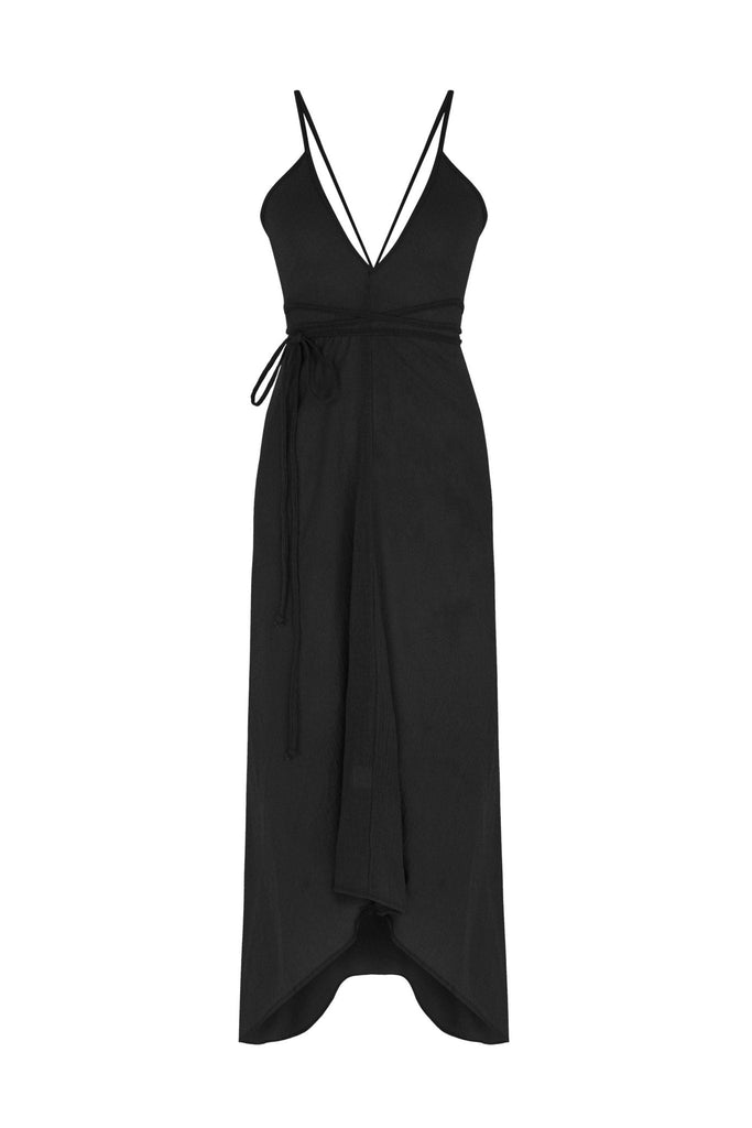 Sage Maxi Dress Black - The Handloom