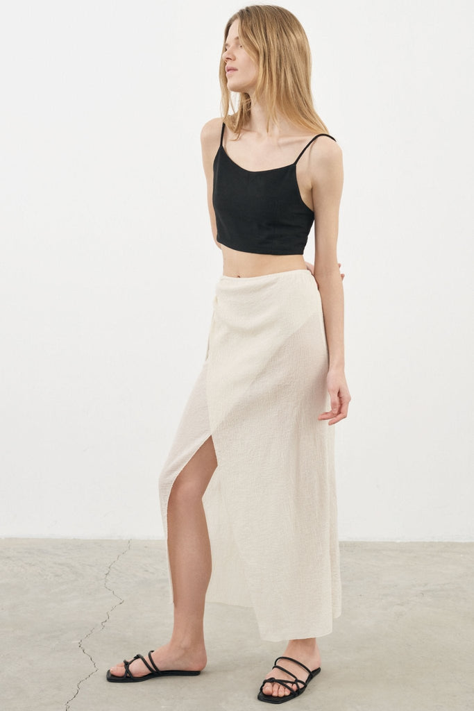 Sia Skirt Natural - The Handloom