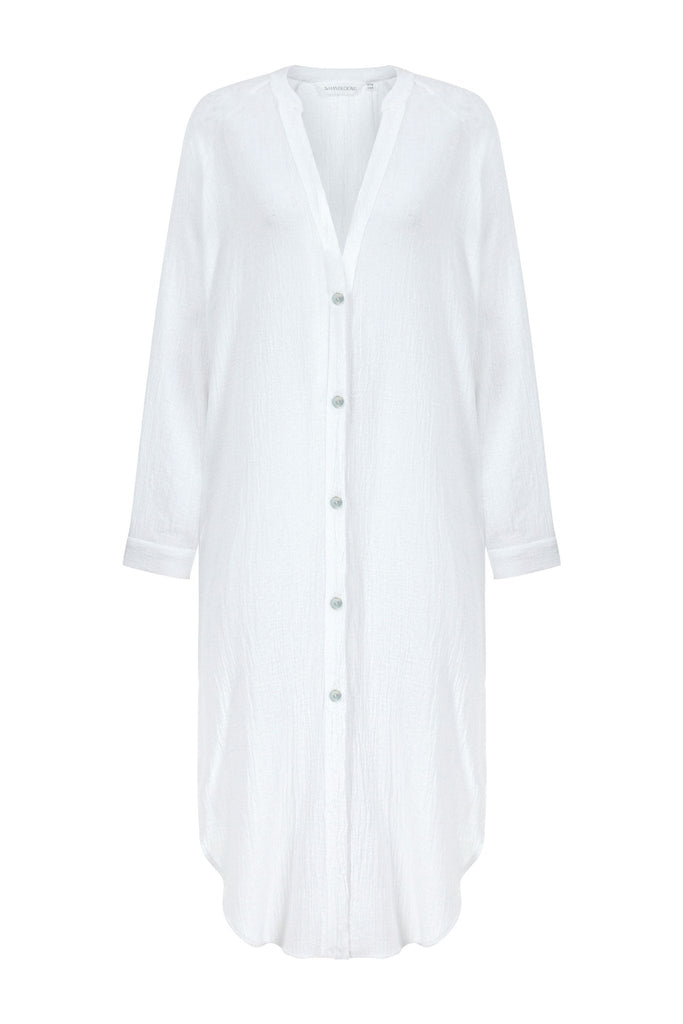 Terra Shirt Dress White - The Handloom