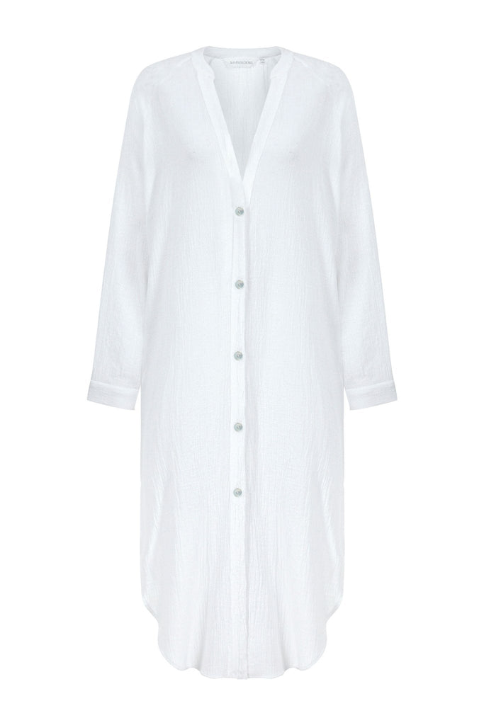 Terra Shirt Dress White - The Handloom