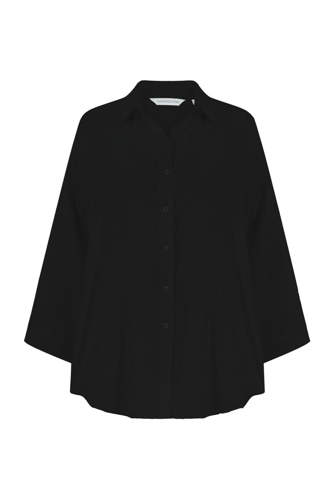 Amara Maxi Shirt Black - The Handloom