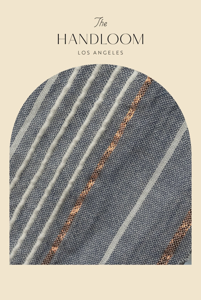 Celia Striped Dress Navy - The Handloom