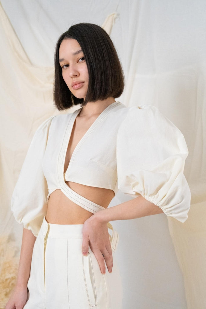 Chloe Top Natural - The Handloom