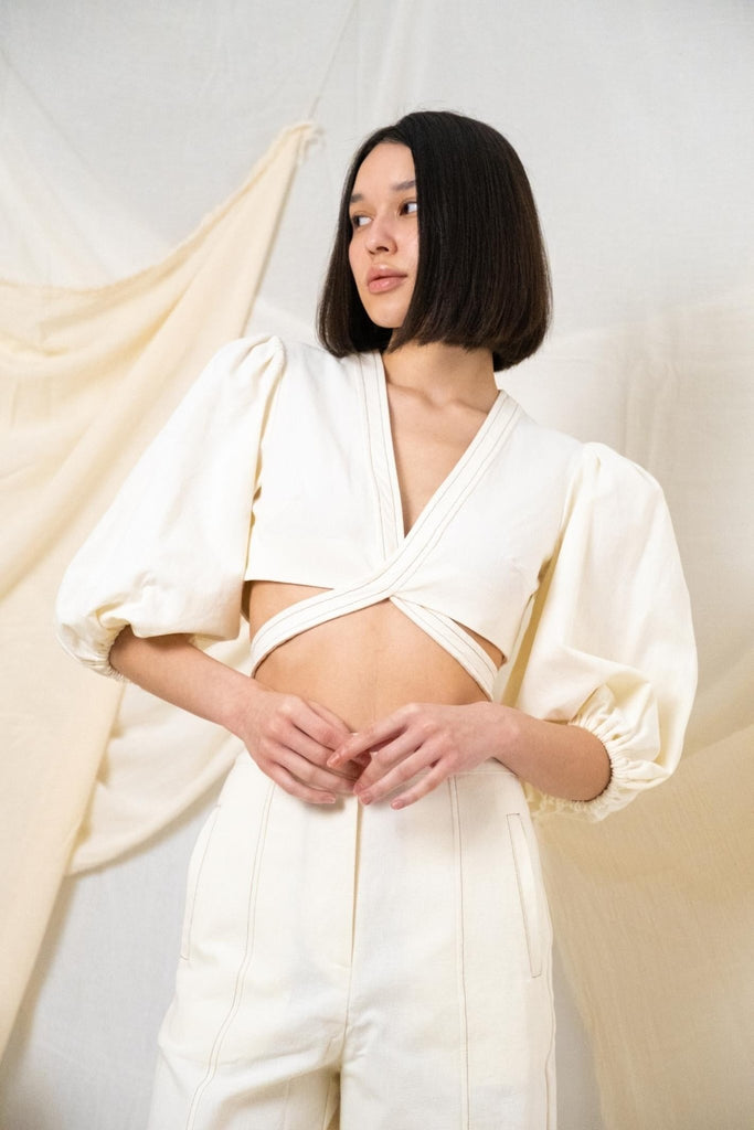 Chloe Top Natural - The Handloom