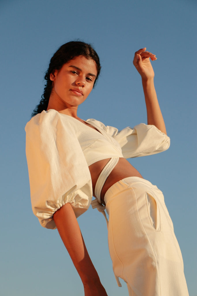 Chloe Top Natural - The Handloom
