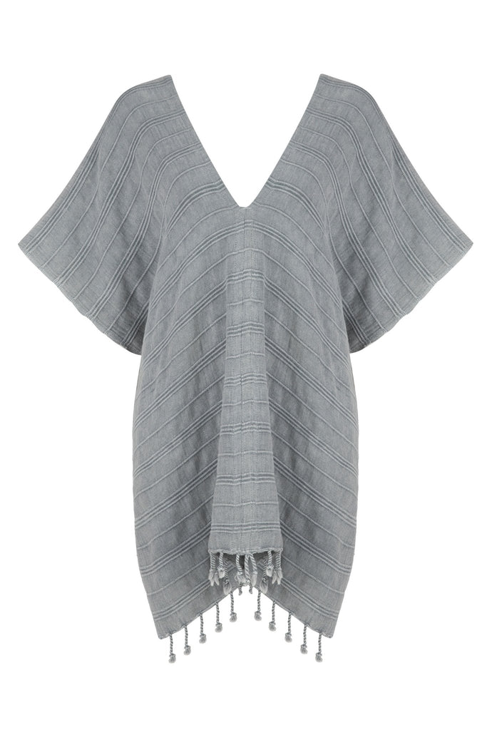 Gece V Back Kimono Stone - The Handloom