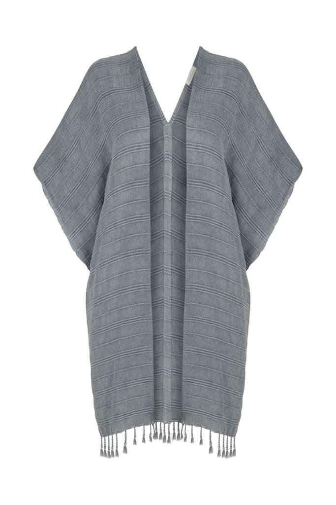 Gece V Back Kimono Stone - The Handloom