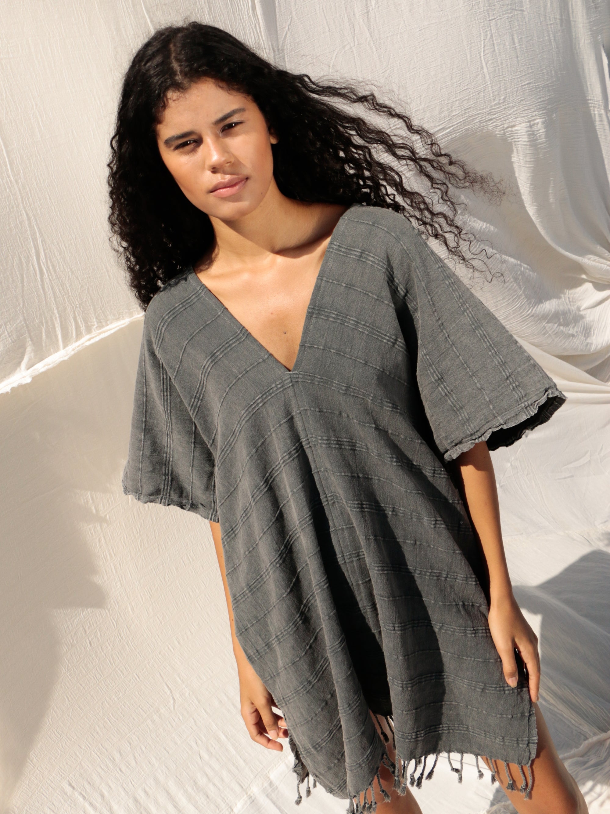 Nomad Kimono Vintage Black - The Handloom